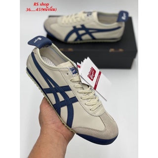 รองเท้าผู้ชายOnitsuka Tiger Mexico66 หนังแท้💯% รองเท้าหนังโอนิซึกะไทเกอร์ สวมใส่ได้ทั้งชาย/หญิง ✅Size:37-45eu