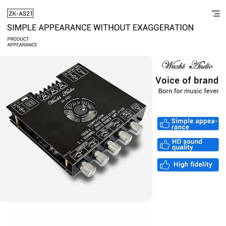 แอมป์ ZK AS21 220W*2+350W แท้ แอมจิ๋วบลูทูธ แอมจิ๋ว AS 21 แอมป์จิ๋วแรงๆ แอมป์จิ๋ว แอมas21 ซับวูฟเฟอร์ แอมป์จิ๋วบลูทูธ