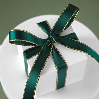 พร้อมส่ง ริบบิ้น 1cm สีเขียว 绿色圣诞丝带 green ribbon