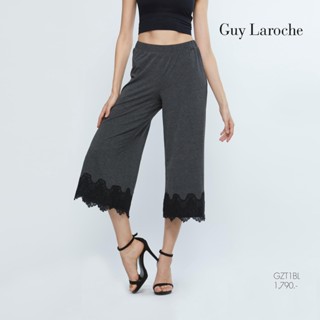 Guy Laroche กลุ่ม YT ZT COZY KNIT : Luxury jersey Pants แต่งลูกไม้ที่ปลายขา (GZT1BL)