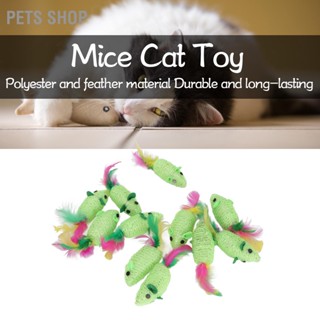 Pets Shop หนูของเล่น อเนกประสงค์ แบบโต้ตอบ สีเขียว สําหรับแมว และลูกแมว 11 ชิ้น