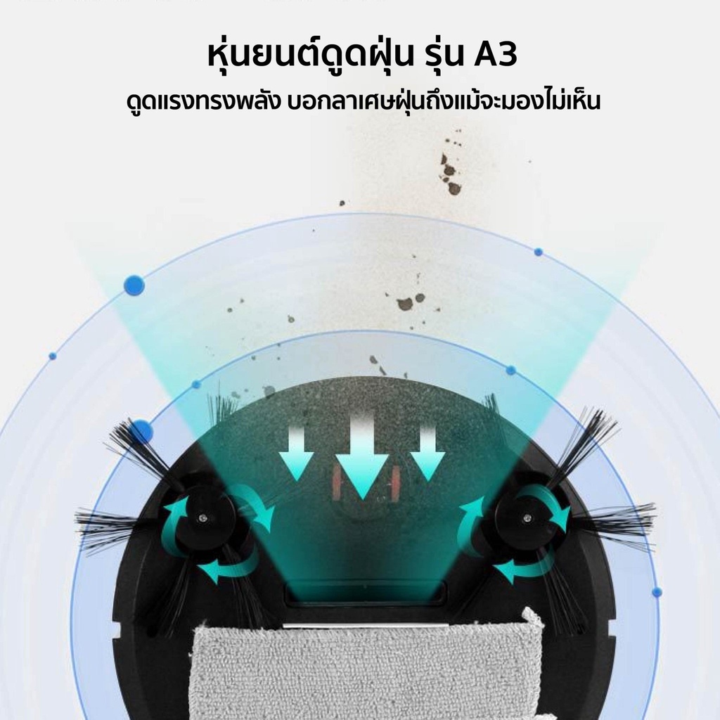 Jallen หุ่นยนต์ดูดฝุ่นอัตโนมัติ Smart Robot เครื่องทำความสะอาดอัจฉริยะ ประหยัดเวลา ใช้งานง่าย รูปที่ 8