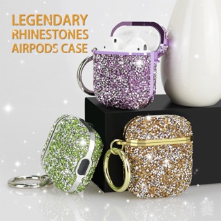 เคสหูฟัง TPU แบบนิ่ม ป้องกันกระแทก กันน้ํา ลายเพชร สําหรับ AirPods 1 2 3 Pro 2nd 3rd