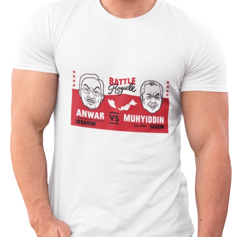 เสื้อยืด Pilihanraya Anwar Ibrahim vs Muhyiddin