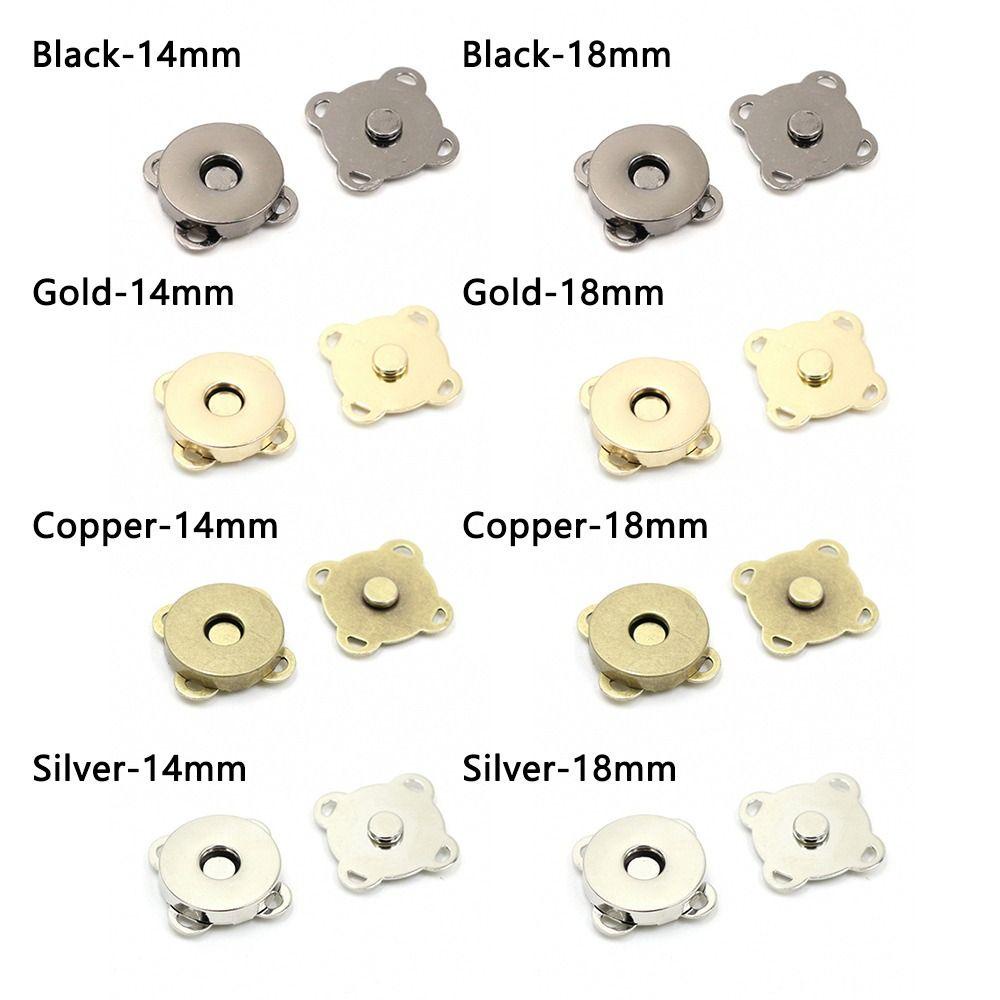 Roxul 1 คู่ Plum Blossom ปุ่มโลหะ, DIY 14/18 มม.Fasteners Clasps ปุ่ม,กระเป๋าถือ Self-เย็บกระเป๋าสตางค์ Craft Snap ปุ่มสําหรับเสื้อผ้ากระเป๋ารองเท้า
