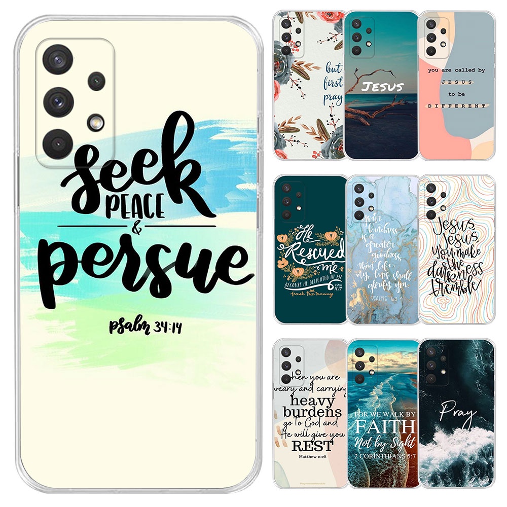 Samsung J6 Plus J6 Prime J7 Prime J8 2018 I68H2 Bible verse Jesus Christ Christian Soft Silicone TPU