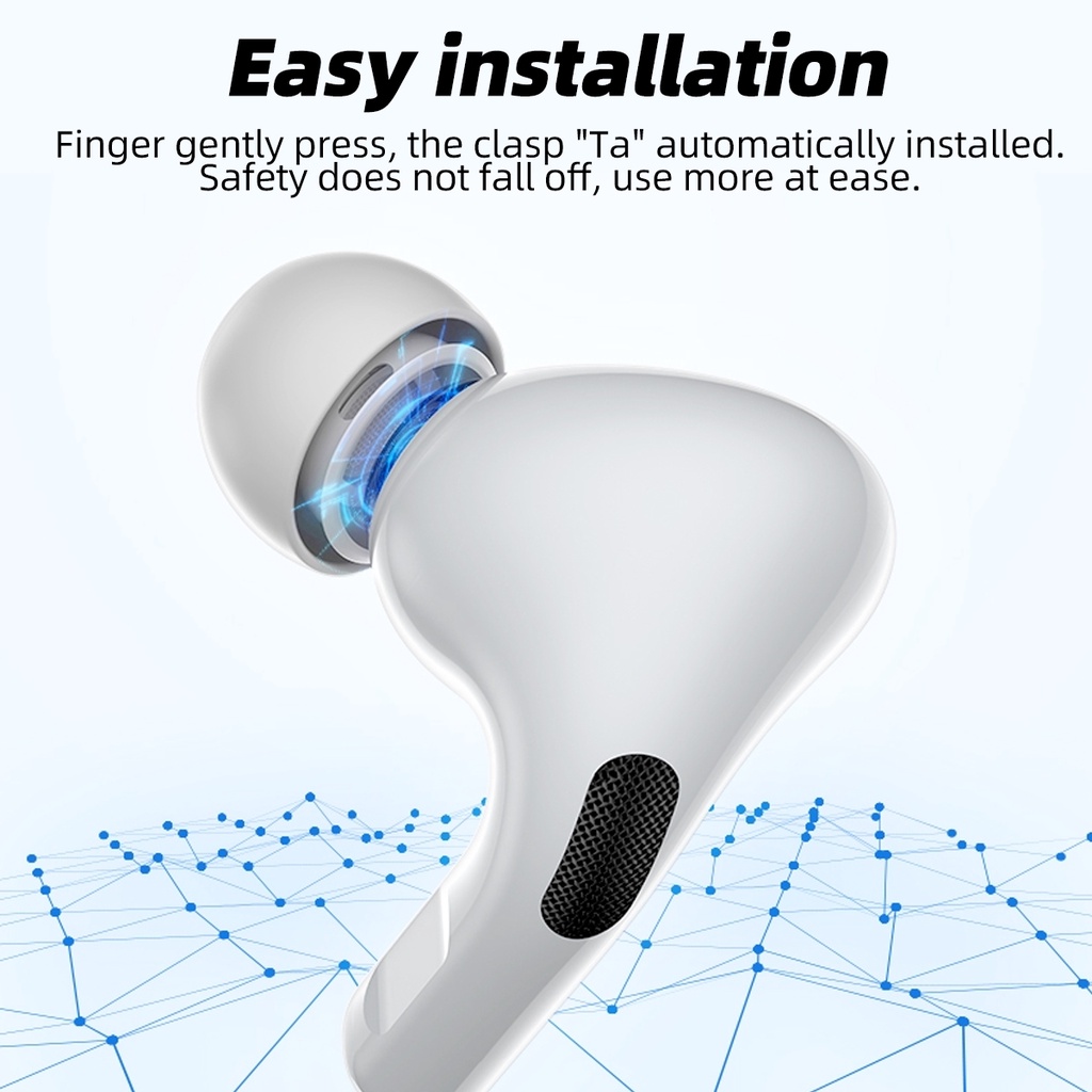 Fonken 1 คู่ซิลิโคนอ่อนนุ่มหูฟังหูฟังสําหรับ Air-pods Pro/Pro 2 Eartip หูหมวกเคล็ดลับ Earcap ปลั๊ก Pro2 อุปกรณ์เสริม