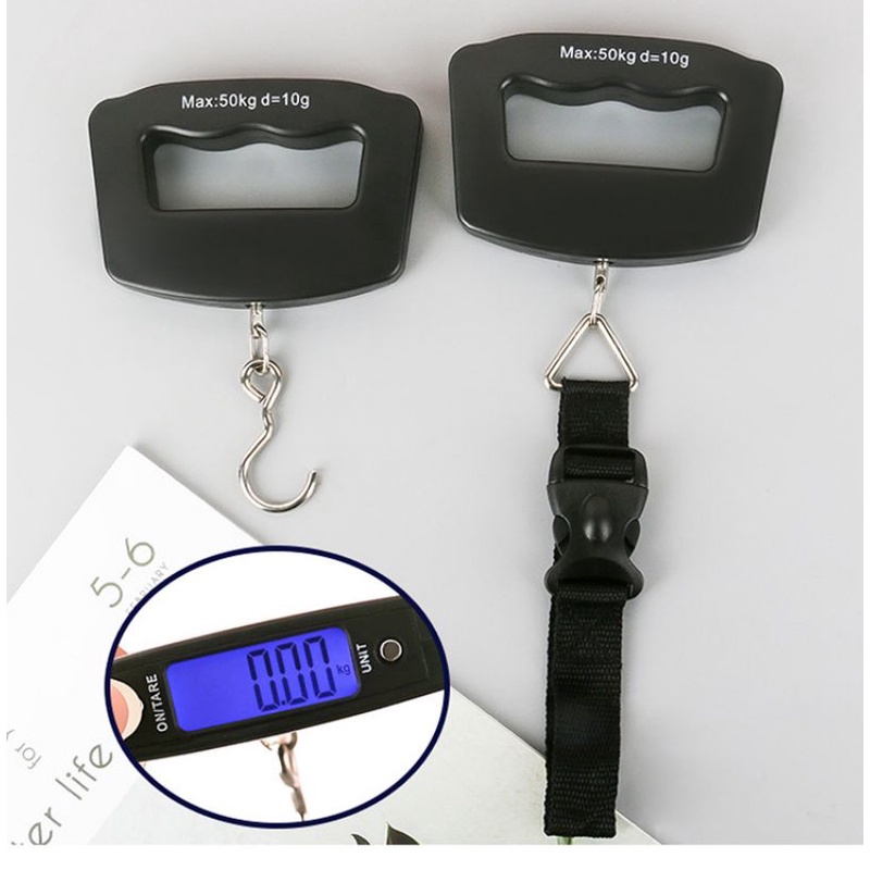 RAINBEAU เครื่องชั่งน้ำหนักกระเป๋าเดินทาง ตาชั่งกระเป๋าเดินทาง Digital Luggage Scale 110lb/50kg จอแสดงผล LCD Diplay