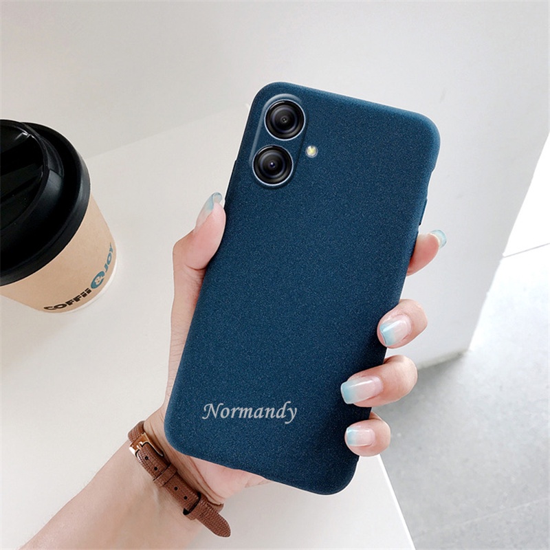 2022 New Simple Smartphone Case Samsung Galaxy A04e A04 E A04s 4G เคสโทรศัพท์ Candy Colors Matte Handphone Casing TPU Silicagel Soft Cover All-inclusive Camera Shockproof Protection Case เคส #7