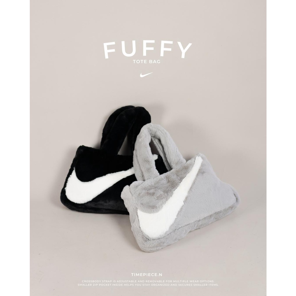 Nk W NSW Faux Fur Tote Bag (DQ5804, FB3050)
