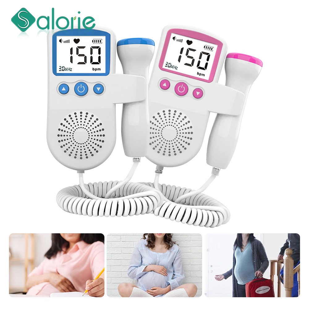 Salorie Baby Heart Rate Monitor ใช้ในบ้านจอแสดงผลการตั้งครรภ์เครื่องตรวจจับเสียงทารกในครรภ์ของทารก