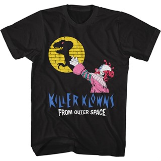 Shadow Puppet Killer Klowns From Outer Space T-Shirt เสื้อยืดคอกลม เสื้อยืดผู้หญิง เสื้อยืดสีขาวผู้ชาย