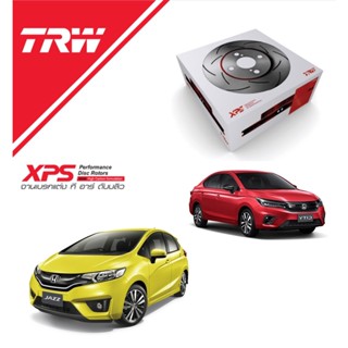 TRW (1 แผ่น) จานดิสเบรกหน้า จานแต่ง XPS Honda Jazz GK City RM6 ปี14-19 City 1.0 Turbo ปี20-22 / 262mm / DF8119XSS