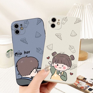 เคสโทรศัพท์มือถือ ซิลิโคนนิ่ม ป้องกันกระแทก ลายน่ารัก เหมาะกับคู่รัก สําหรับ VIVO V25E V23E V25 V23 V21E V21 V20 SE V20 V19 V17 V15 V9 T1X Pro 5G