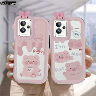 เคสโทรศัพท์มือถือ TPU แบบนิ่ม ลายการ์ตูนมอนสเตอร์ สีชมพู สําหรับ Realme C21Y C31 C35 C11 2021 C15 C21 C25 C20 C3 C12 C2 C25S 5S 5 5S 5i C17 7i 9i C1 C25Y C2 C3i 6i C20A