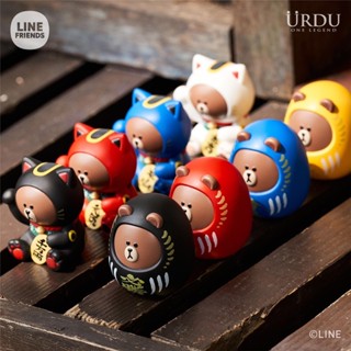 ❣️พร้อมส่ง…แบบยกกล่อง❣️URDU • LINE FRIENDS Meets URDU Fukuheya Good Luck Brown Series