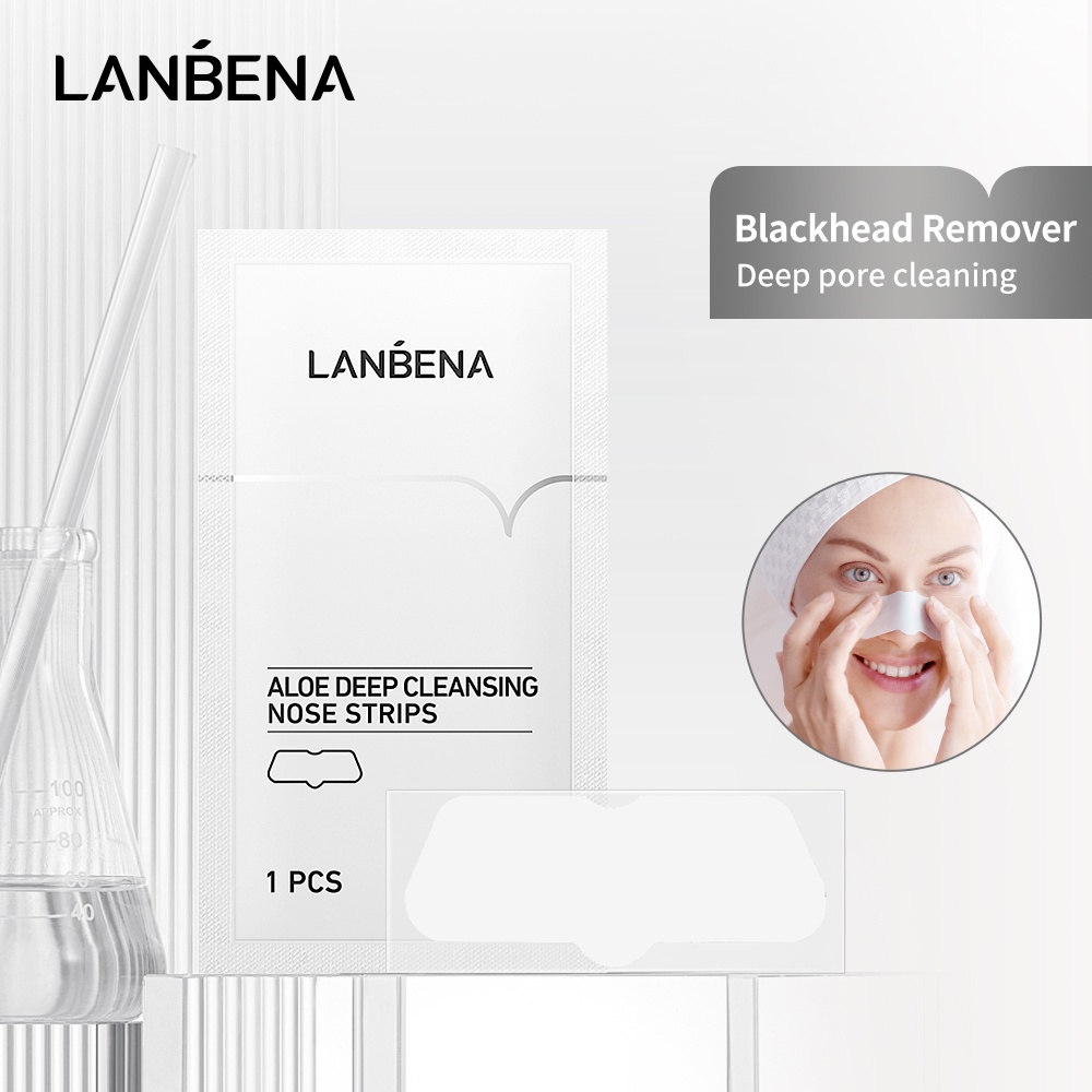 Lanbena แผ่นลอกสิวเสี้ยน ว่านหางจระเข้ กําจัดสิวเสี้ยน บํารุงผิวหน้า