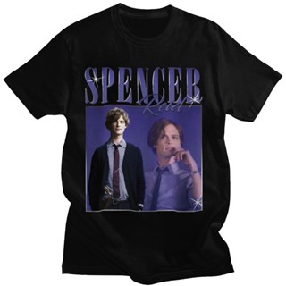 เสื้อยืดแนวสตรีท เสื้อยืดแขนสั้น ผ้าฝ้าย 100% พิมพ์ลายกราฟฟิค Spencer Reid สไตล์ฮิปฮอป ฮาราจูกุ แนวสตรีท