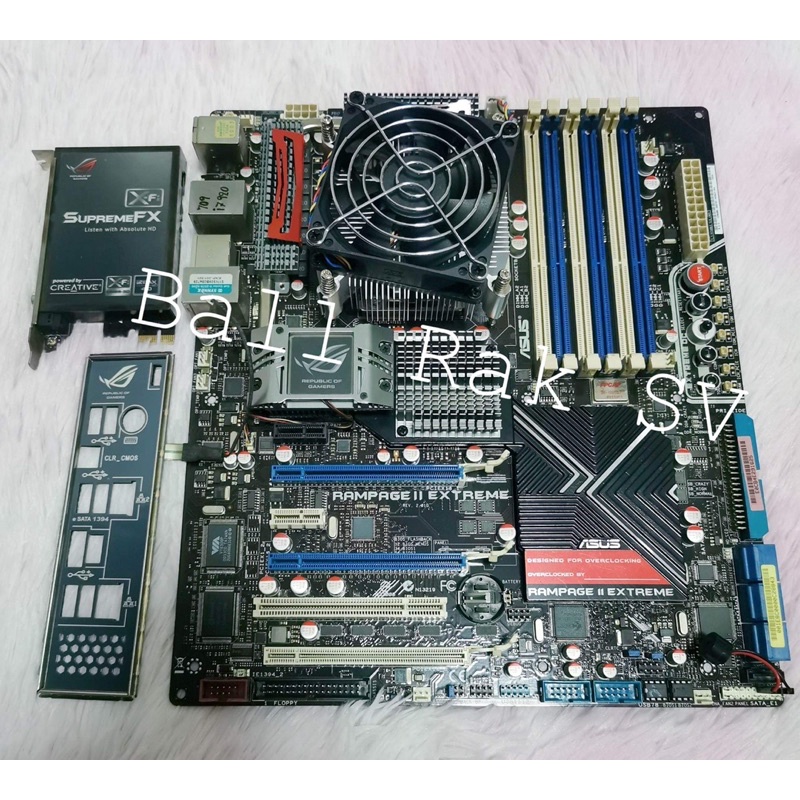 เมนบอร์ด Asus RAMPAGE II EXTREME / LGA 1366/DDR3 / CPU i7 920
