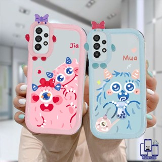 เคสโทรศัพท์มือถือ TPU นิ่ม ปิดด้านหลัง รูปแบบการ์ตูนคู่รัก Samsung A32 A13 A52 A12 A03 A51 A22 M22 M32 A04S M23 F23 A03S A23 A50 A02S A20 A50S A30S A52S A30 M12 A125 A13 Life F12 M10S M40S A515F M02S A025 F02S เคส