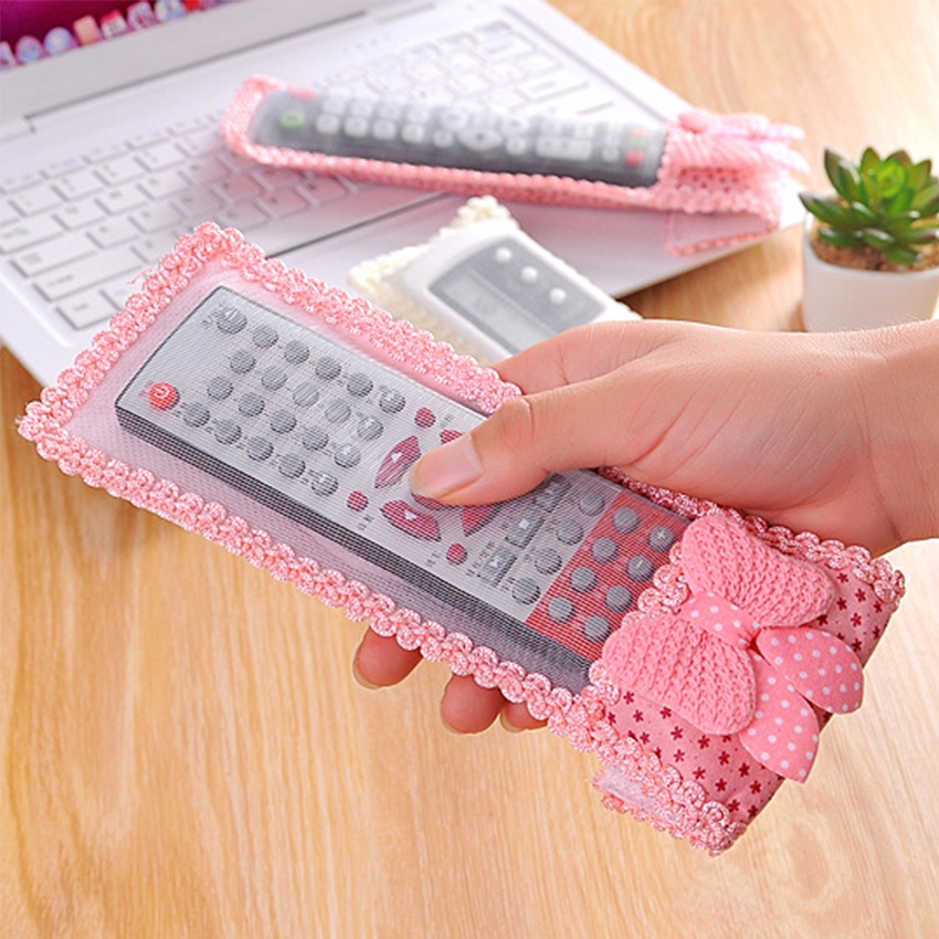 Glanxuan ซองใส่รีโมตคอนโทรล ประดับโบว์ มุ้งมิ้ง น่ารัก Remote control cover - รูปที่ 3