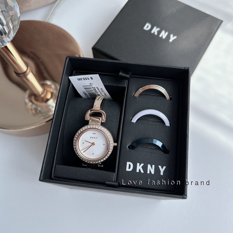 👑ผ่อน0%~แท้100%👑 นาฬิกาข้อมือ NY2891 DKNY Gold CityLink Multi Dial Watch and Toprings Set.