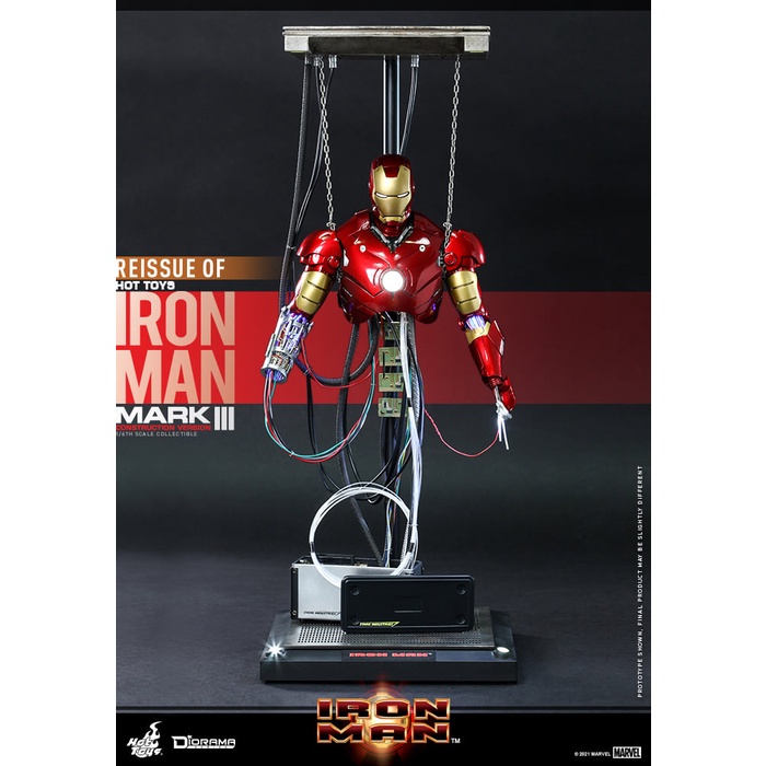 พร้อมส่ง ฟิกเกอร์ โมเดล ของสะสม Hot Toys DS003 1/6 Iron Man - Mark III (Construction Version)