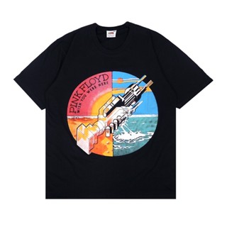 เสื้อยืด ลาย PINK FLOYD WISH YOU WERE สีดํา ของแท้ สไตล์วินเทจ