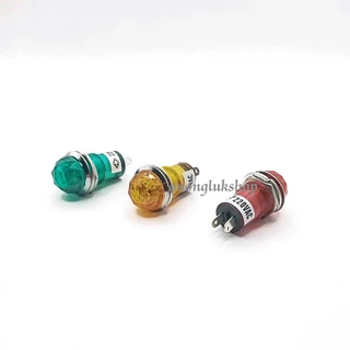 ราคา 1ตัว 👉👉 หลอดไฟโชว์ หลอดตาแมว(หัวเพชร) ขนาดเกลียว 14มิล มี 3สี 12VDC 24VDC 220VAC