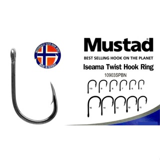 ตัวเบ็ด Mustad รุ่น ISEAMA TWIST WITH RING HOOK รหัส 10903SPBN