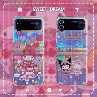 เคสโทรศัพท์มือถือ PC แบบแข็ง ลายการ์ตูนดัมโบ้น่ารัก กันกระแทก สําหรับ Samsung Galaxy Z Flip 4 5G 3in1 Z Flip 3