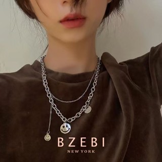 BZEBI สร้อยคอโซ่ แฟชั่น ผู้หญิง สแตนเลส แฟชั่นผู้ชาย สไตล์เกาหลี แฟชั่นพังก์ ย้อนยุค ของขวัญ สำหรับผู้หญิง 207n