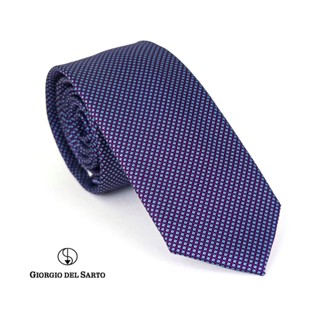 Giorgio Del Sarto Necktie 6 cm Purple with Fabric Texture เนคไทสีม่วงมีเท็กเจอร์