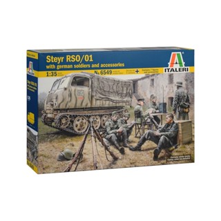 พลาสติก โมเดล ประกอบ ITALERI สเกล 1/35 STEYR RSO/01 with GERMAN SOLDIERS (6549)