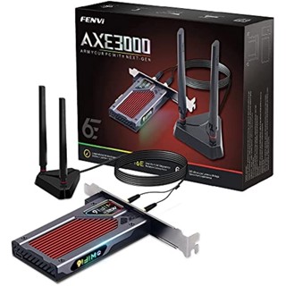 Fenvi อะแดปเตอร์การ์ด WiFi AX210 WiFi 6E PCI-E BT5.2 RGB 802.11ax Ac 160MHz 2.4GHz 5GHz 6GHz Tri-Band 5400Mbps AX210NGW สําหรับ PC Windows