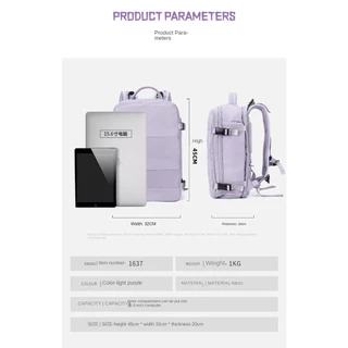 Leacat 50L กระเป๋าเป้สะพายหลัง เดินทาง ทํางาน กระเป๋าเป้สะพายหลัง กันน้ํา 17 นิ้ว พร้อมกระเป๋ารองเท้าอิสระ สําหรับ unisex