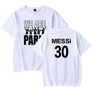 Messi Paris We Are Paris Ramos Donnarumma Leo Messi Man T Shirts Summer 100% Cotton Casual Short-sleev Tee Football Fans