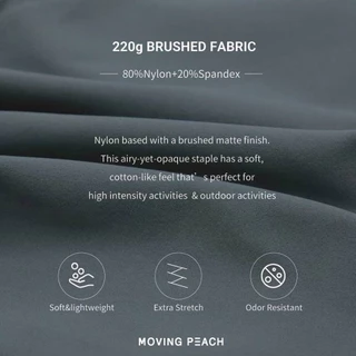 MOVING PEACH กางเกงขาสั้นสําหรับสตรีเอวสูงเหมาะกับการเล่นโยคะกีฬา Bpd