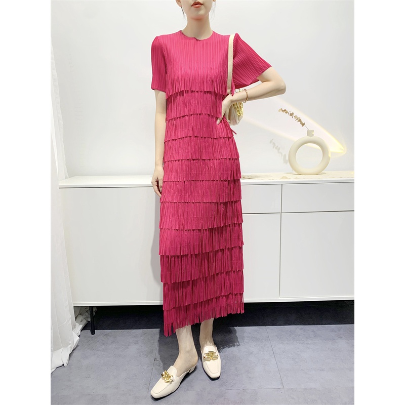 2023 ฤดูร้อน Issey Miyake ชุดจีบผู้หญิงกางเกงขายาวกระแสเงินสดจีบกระโปรง Classy Commuter Niche จีบ