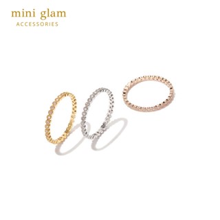 Miniglam Charlotte Zircon Ring Set (Tritone) เซ็ตแหวนคริสตัล รุ่นชาร์ลอต 3 สี