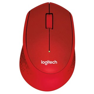 MOUSE (เม้าส์ไร้สายไร้เสียงคลิก) LOGITECH M331 RED WIRELESS SILENT PLUS CORDLESS