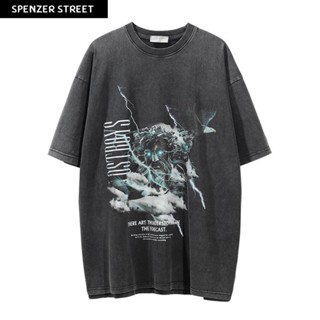 Spenzer.street | 🖤Thunderstorm teeเสื้อโอเวอร์ไซส์ เสื้อผ้าสตรีท เสื้ออปป้า เกาหลี เสื้อy2k ทราวิส 2pac ฮิต 2022  มาใหม่