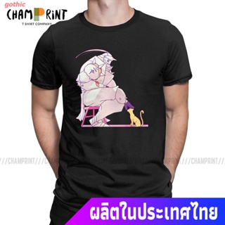 gothic เสื้อยืดยอดนิยม เสื้อยืดพิมพ์ลาย Alphonse Elric Fullmetal Alchemist ขนาดพลัสไซส์สําหรับผู้ชาย Popular T-shirts