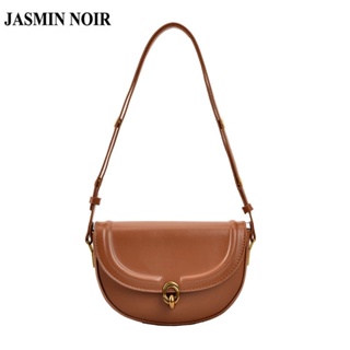 Jasmin NOIR กระเป๋าสะพายไหล่ กระเป๋าถือ หนัง PU สไตล์เรโทร สําหรับสตรี