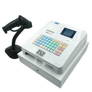 SCHLONGEN Electronic Cash Register Combo Set เครื่องบันทึกเงินสด SLG-A1 + เครื่องอ่านบาร์โค้ด SLG-9700Dv + ขาตั้ง SLG-ST