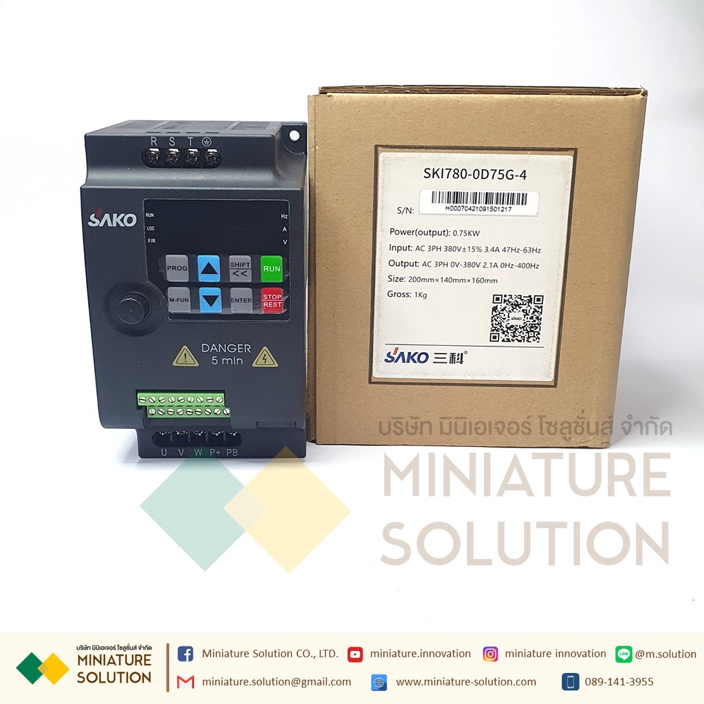 SAKO SKI780 0.75Kw 2.2Kw 5.5Kw Mini Vfd อินเวอร์เตอร์แปลงความถี่ตัวแปลงสําหรับมอเตอร์ 380VAC -> 380V