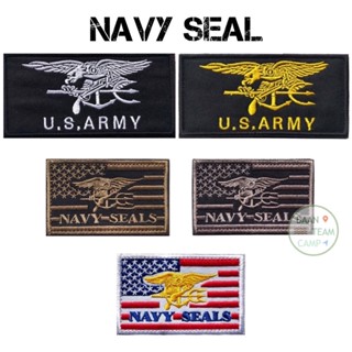 อาร์ม 04 ตีนตุ๊กแก NAVY SEAL ซีล อเมริกา ตีนตุ๊กแก ติด เสื้อ กระเป๋า อาม หมวก ธง สหรัฐ ธงชาติ นาวิกโยธิน ทหาร ตำรวจ army