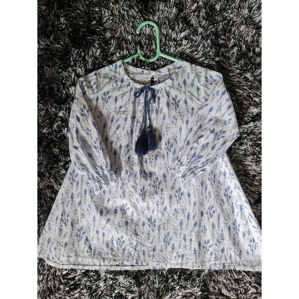 Babylovett_brand (เบบี้โลเว็ต) : Indigo dress พร้อมคาด 9-12M (used) สภาพดี