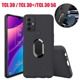 เคสโทรศัพท์มือถือ TPU แบบนิ่ม มีแหวนแม่เหล็ก สําหรับ TCL 30 TCL 30+ TCL 30 5G