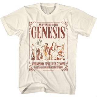 An Evening With Genesis T-Shirt เสื้อผ้าแฟชั่น เสื้อยืด เสื้อครอปสายฝอ เสื้อยืดแขนสั้น